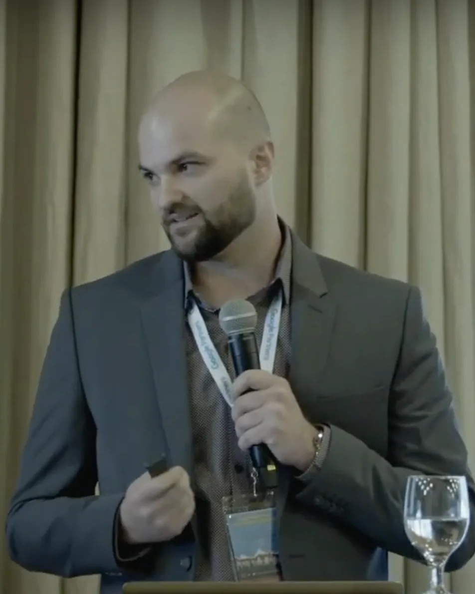 Mitch, founder of Market Launch, speaking at an event